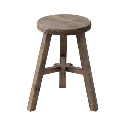 China Rustic Wooden Indoor Decorative Wooden Stand Small Stool Plant Stool Storage Modern Mini Display Stool for sale