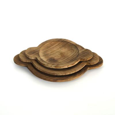 China Traditional Antique Style Log Dish For Kitchen Wood Tray For Home Decor for sale