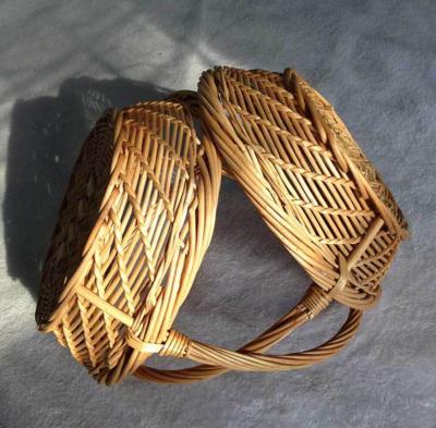 China China Wholesale High Quality Hand - Woven Willow Wine Wicker Baskets for sale