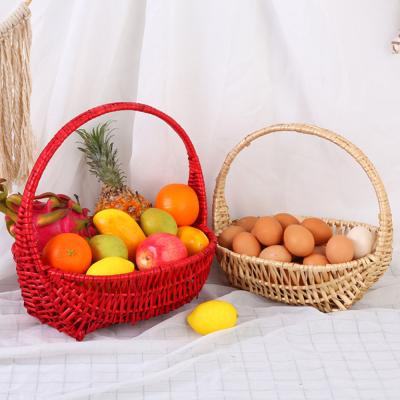 China China Egg Festival Loaded Basket Willow Woven Colorful Easter Ghost for sale