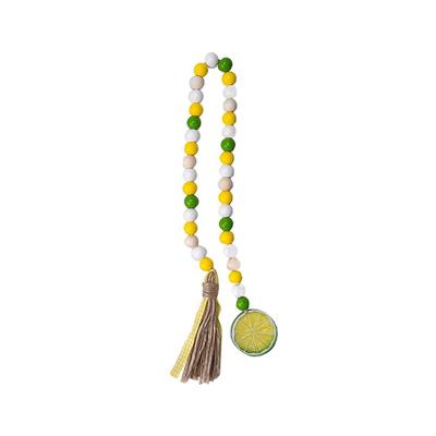 China New Traditional Acorn Fruit Wooden Beads Fruit Hanging Lemon Watermelon Hemp Hemp Rope Log Beads Wooden Color Festival Beads Wholesale for sale