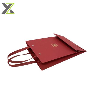 China Recyclable Custom Printed China Recyclable Red Wedding Paper Bags Packaging Bags for sale