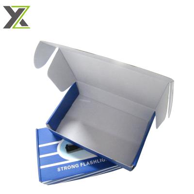 China Recyclable Self Assemble Top Tuck Flashlight Corrugated Packaging Box for sale