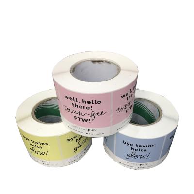 China Custom Printing Barcode Roll Package Label Square Paper Sticker for sale