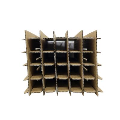 China Biodegradable Customize 20 And 50 Pipe Pack Corrugated Cardboard Insert Divider for sale