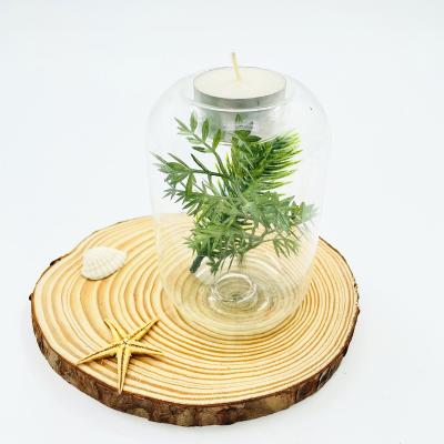 China customer design home decoration glass candle holder for table decoration tealight glass candle holder for sale