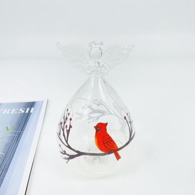 China Christmas Home Gift Hot Sale Decration Glass Angels For Christmas Decoration for sale