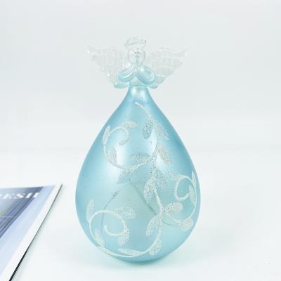 China Home Decration Handmade Glass Crafts For Christmas Decoration Angels Glass Christmas Gifts for sale