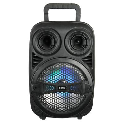 China U Hotsale 8inch BT Rechargeable Battery Portable Party Speaker with LED Lights for sale