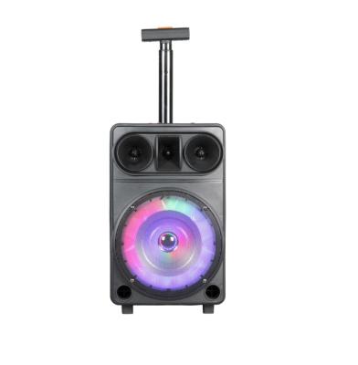 China Mp3 Player+FM Radio+MIC+REMOTE/J--New BL Light Cart 8inch Rechargeable Speaker Wireless Outdoor Portable Karaoke Speaker With Mode Light for sale