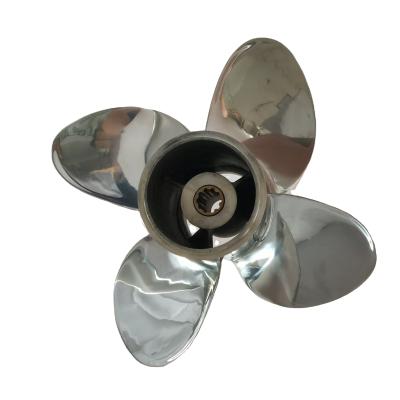 China Match Tohatsu Boat Outboard Thruster STAINLESS STEEL Blades Mercury Engine 4 MARINE OUTBOARD PROPELLER Suitable For Tohatsu Mercury 25-30HP for sale