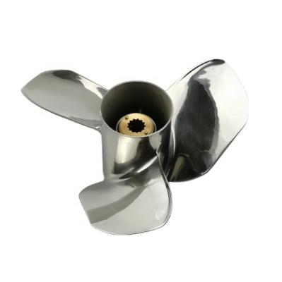 China Stainless Steel 25-70HP 12X13 MARINE PROPELLER MERCURY STAINLESS STEEL BOAT OUTBOARD PROPELLER for sale