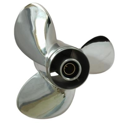 China Mathed Marine Stainless Steel Boat Thruster For SUZUKI STAINLESS STEEL OUTBOARD PROPELLER 20-30HP 10 1/4X13 for sale