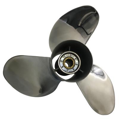 China STAINLESS STEEL OUTBOARD PROPELLER 13 7/8X19 Boat Propeller Marine Propeller SUITABLE for HONDA Engine 75-130HP for sale