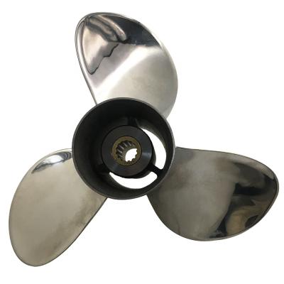 China 9.9-18HP 9.25X9 Stainless Steel Marine Boat Props STAINLESS STEEL OUTBOARD THRUSTER Mathed For Tohatsu NISSAN Underwater Engine Motor for sale