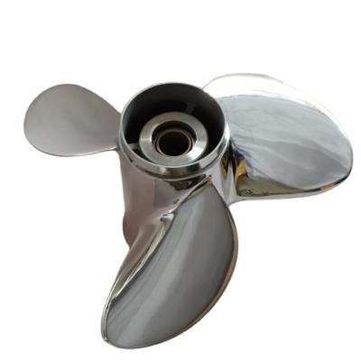 China Mathed Stainless Steel Propeller For TOHATSU&NISSAN STAINLESS STEEL 35-50HP 11.4X12 OUTBOARD THRUSTER marine propeller for sale