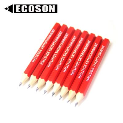 China Office & FREE SAMPLES School Pencil Mini Wooden Logo Pencils Personalized Cheap Golf Pencils Bulk HB Sharpened Red Golf Logo Pencils For Hotel for sale