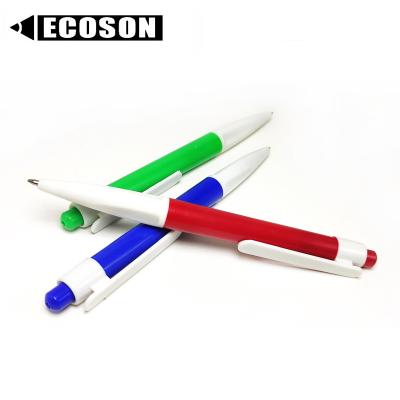 China Reused Paper Pen Your Logo Message Wholesale Cheap Click Classic Plastic Promotional Pen Printed Personalized Ballpoint Pen 100 Pack for sale