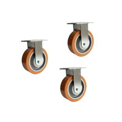 China Household rubber industrial OEM ODM factory price PU caster truckle swivel type heavy duty caster wheels for sale