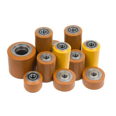 China Other Source Factory Durable Polyurethane PU Solid Load Roller Wheels For Electric Pallet Truck /forklift /Transport for sale