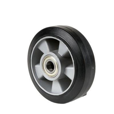 China Industry High Elastic Aluminum Center Rubber Wheels For Trolley for sale