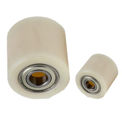 China Other Loose Roller Bearing PU Wheel Mold On Cast Caster Movable Wheel Nylon Roller for sale