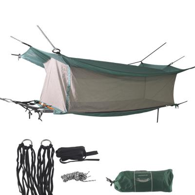 China Outdoor camping jungle furniture military hammock tent with canopy and mosquito netting for sale