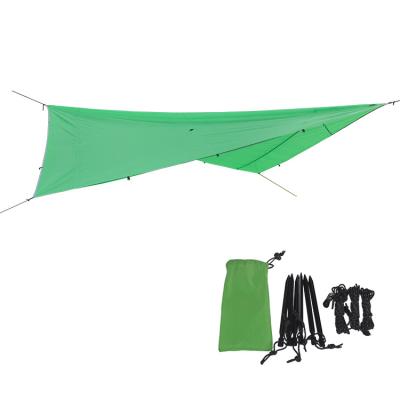 China Portable Travel Flysheet Tent Stretch Camping Beach Sun Shelter Firm Waterproof Outdoor Camping Sun Shelter for sale