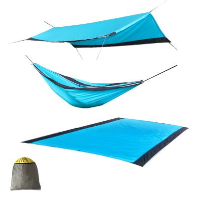 China Outdoor Camping Travel Ultralight Hammock Rain Fly Sun Shade Shelter Tree Tent Waterproof Nylon Tarp for sale