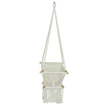 China Cotton Hanging Cotton Wooden Rope Rack Folding Baby Basket Swing Baby Weaving Swing for sale