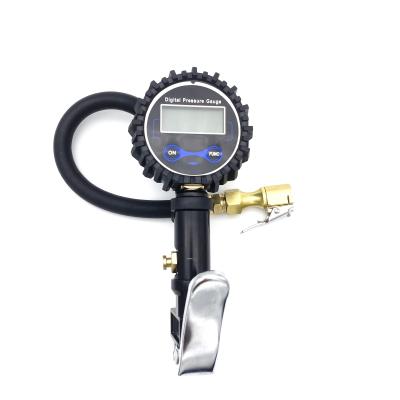 China Test Tire Pressure Digital Tire Inflator Pressure Gauge with 4 LCD Setting Display, Heavy Duty Automatic Truck Tire Inflator Gauge for sale