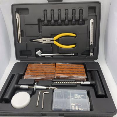 China Custom Tire Repair Tool Kit 93 Pcs Auto Tire Puncture Repair Tool Kit Car Tire Puncture Repair Tool Kit for sale