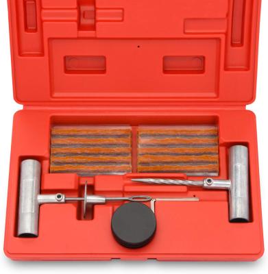 China Plastic; steel 36 pcs portable auto emergency tire string repair tool kit tubeless flat tire repair set tools for sale