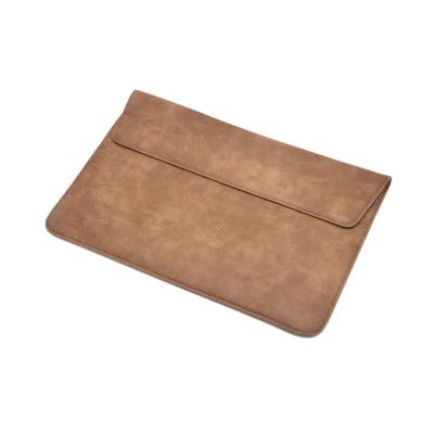 China Carry and Protect Laptop Custom 13 15.6 14 Inch Vintage Style Vegan PU Faux Leather Laptop Sleeve Case for sale