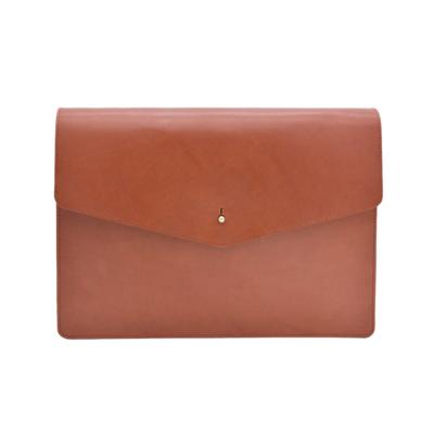 China Carry and Protect Custom Protective Luxury Brown Cowhide Leather Laptop Sleeve Laptop Sleeve Filter Frame for sale