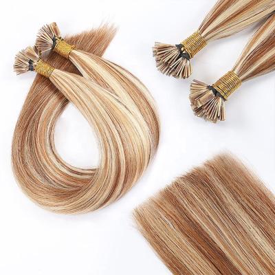 China Wholesale Straight Human Hair European Keratin Flat Tip Vendors Cuticle Aligned Keratin Hair Extensions Remy Flat Tip Flat Tip Hair for sale