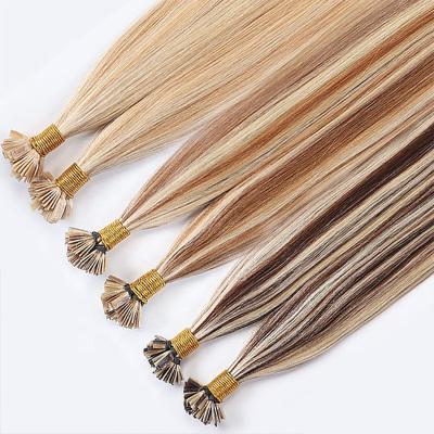 China Wholesale Black Straight Flat Tip Hair Extension Flat Tip Cuticle Aligned Virgin Remy Hair Extension Flat Hair Tip Sellers for sale