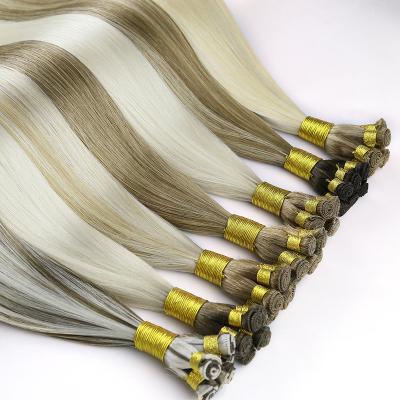 China sweet & No tangle & Head and tail hair are the same color. wholesale hair hand tied hair 12a bundles sellers weft cuticle aligned virgin hand tied hair extension weft russian for sale