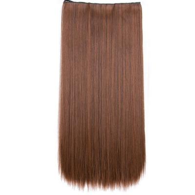 China Synthetic Hair Clip In Hair Extension One Piece Heat Resistant One Piece Straight Synthetic Fiber Hair for sale