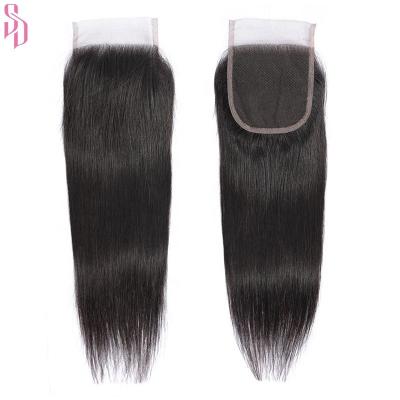 China 100% Virgin Human Hair Bundles 4x4 5x5 Brazilian Remy Hair Extension Raw Indian 100% Virgin Human Hair Lace Up Closure Headbands Straight Hair Bundles for sale