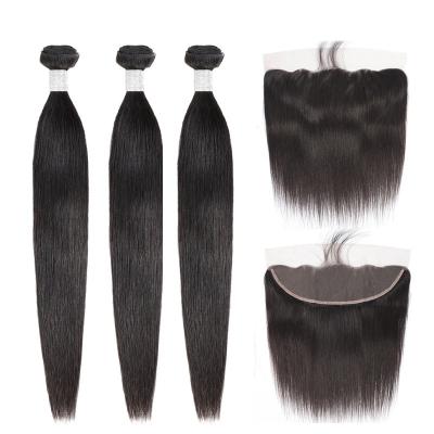 China Double Drawn Wave Wholesale 100% Silky Straight Remy Hair Bundles For Weave Hair Bundles With Closure Brazilian Straight Hair Wave for sale