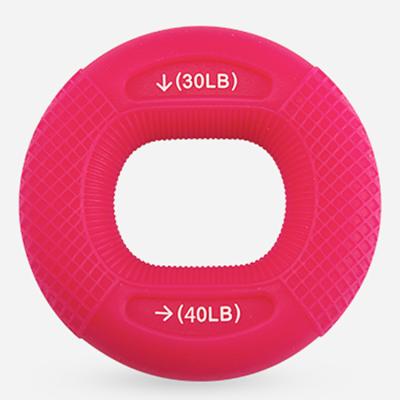 China Muscle Power Forming Dual Strength Silicone Hand Grip Ring Fitness Finger Body Exercise 20-80LB Multifunctional Hand Grip Ring for sale