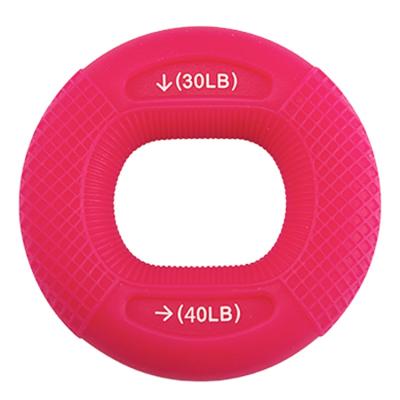 China Muscle Power Forming Strength Silicone Hand Grip Ring Fitness Finger Relax 20-80LB Double Power Hand Grip Ring for sale