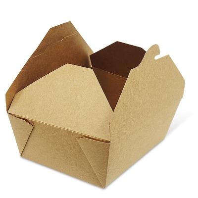 China #1 Recycled Materials Paper Disposable Kraft Box To Go Containers, Biodegradable Hot And Cold Take Out Food Containers for sale