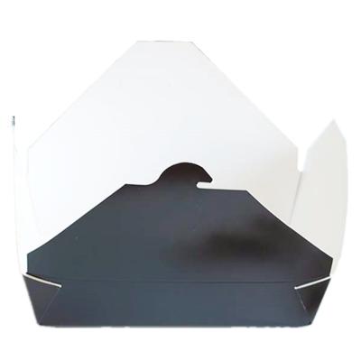 China #3 Biodegradable Black Kraft Take Out Fruit Paper Food Tray Box Food Containers for sale