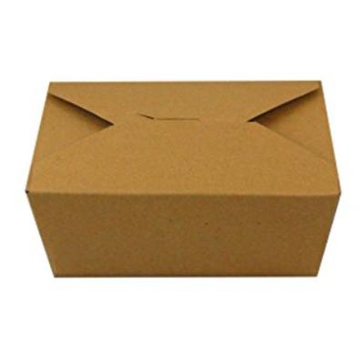 China #1 Disposable Take Out Boxes Disposable Paper Food Containers Folding Kraft Paper Restaurants Boxes for sale