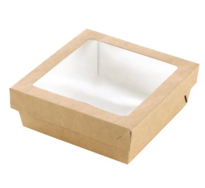 China Mini Cardboard Rectangle Tray With Disposable Lid for sale