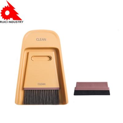 China Amphibious fashion household plastic dustpan wet dry mini set office bedroom hair magic plastic wiper for sale