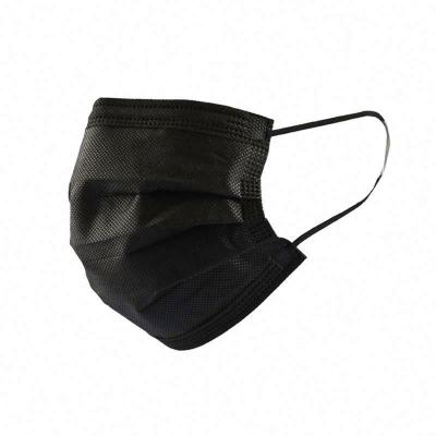 China Adult High Filtration Nonwoven Dustproof Single Three-Layer Disposable Black Face Mask For Kids for sale