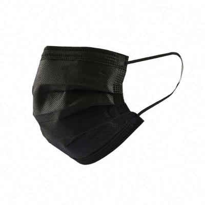 China Adult Professional Breathable Disposable Face Mask Black Antidust 3Ply Manufacturer Surgical Mask for sale